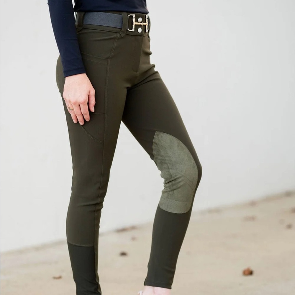 Free Ride Equestrian Pro Breeches - Olive 34